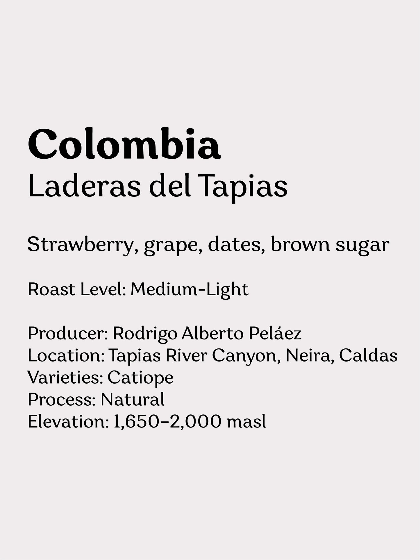 Colombia Laderas Del Tapias