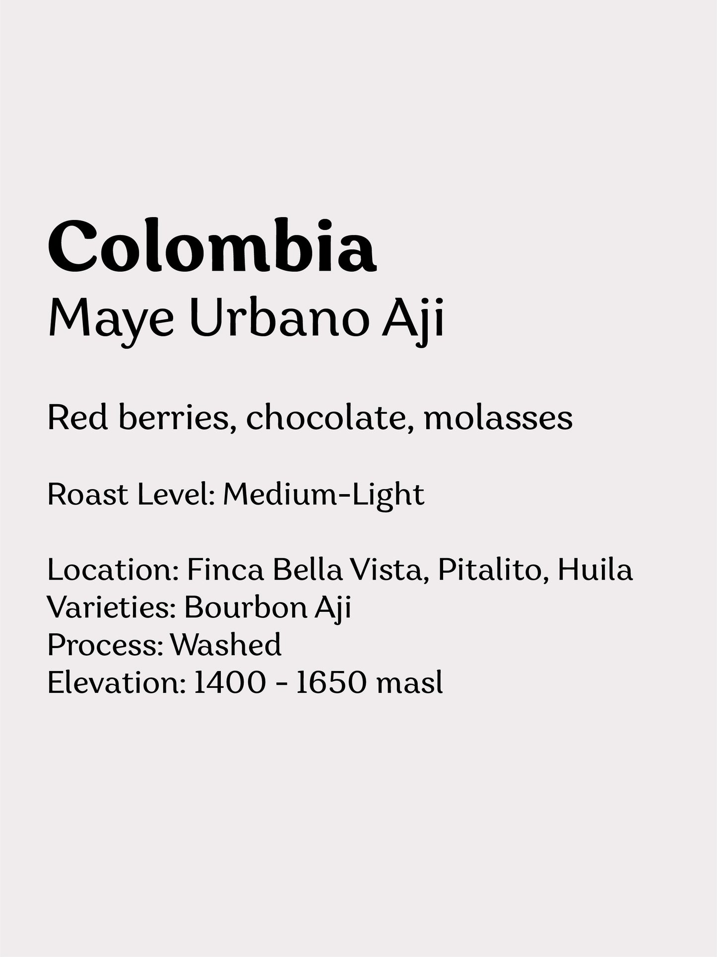 Colombia Bourbon Aji