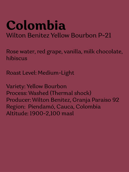 Colombia Paraíso 92 Yellow Bourbon P-21